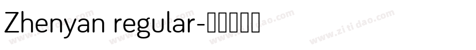 Zhenyan regular字体转换